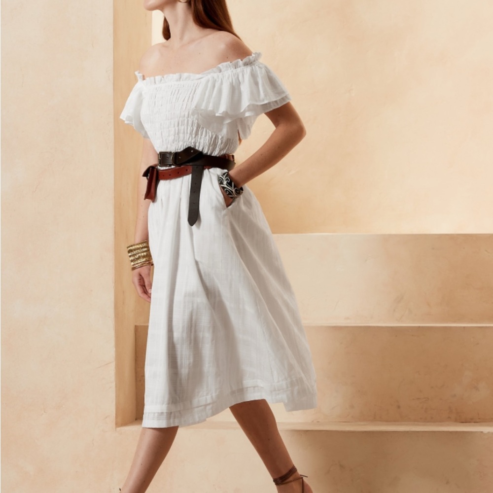 Elegant Off-Shoulder White Dress